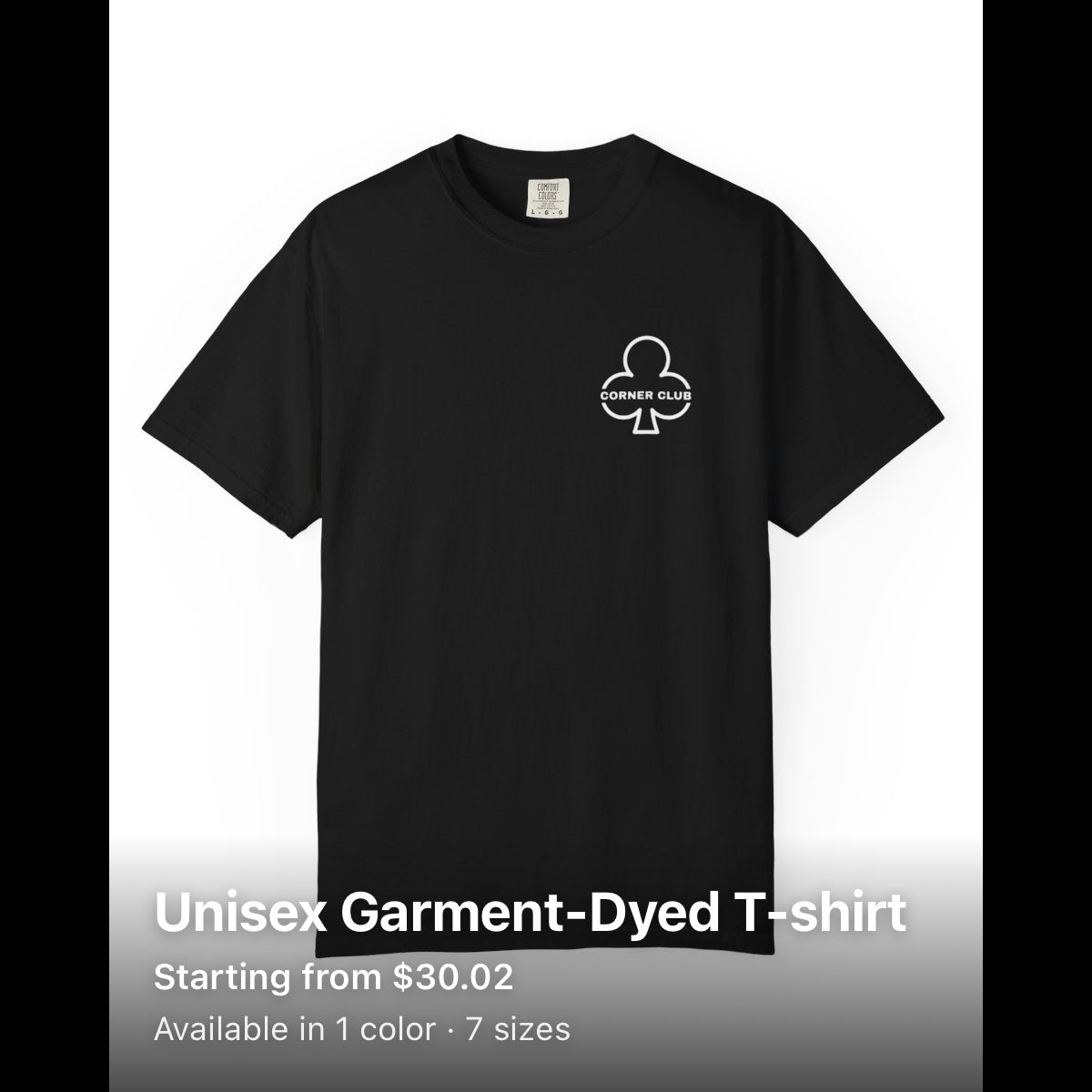Unisex Garment-Dyed T-shirt